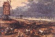 Jan Brueghel The Elder Landscape with Windmills oil
